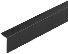 Kątownik aluminiowy 20x10x1mm Cezar Czarny Szczotkowany mat 2,5m