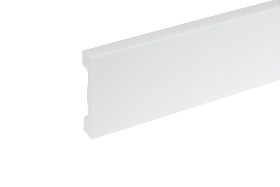 Listwa przypodłogowa LPC-28 79x16mm Cezar Biały RAL9003 Połysk 2,44m