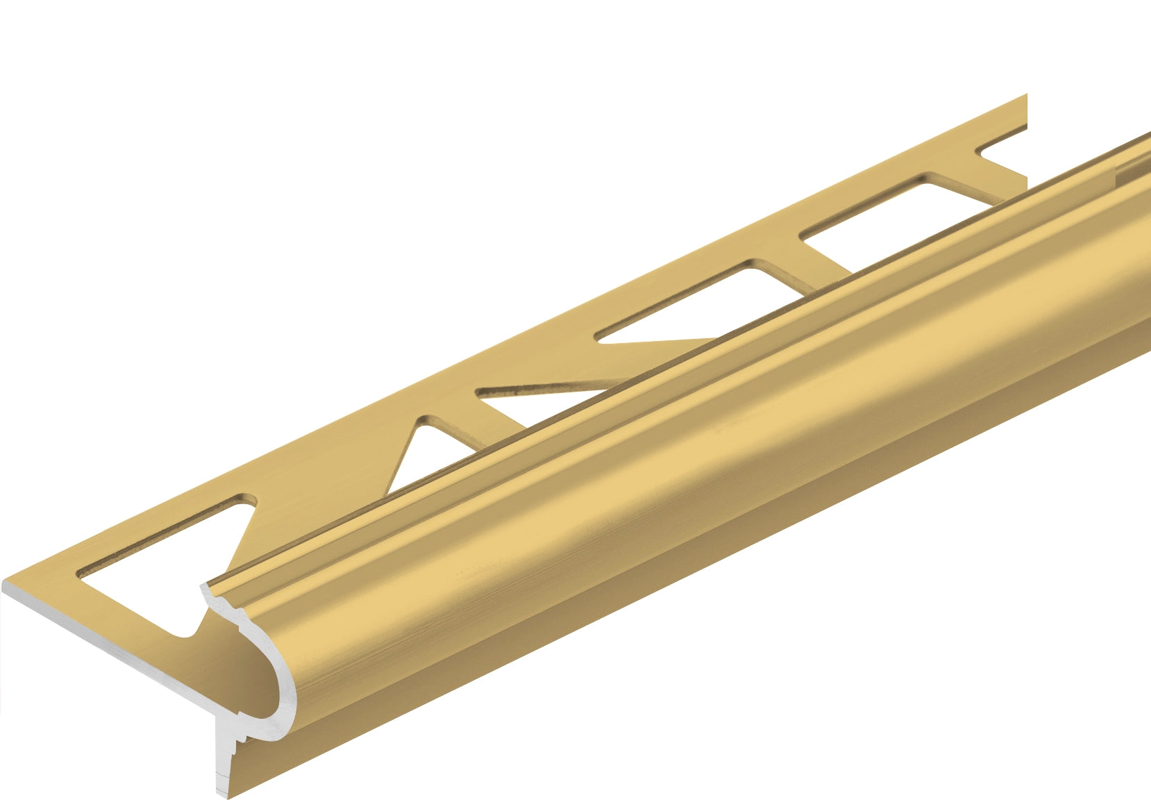 Semi-circular aluminum stair profile Cezar Golden Matt 2.50 m