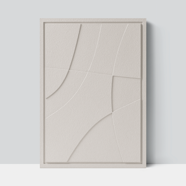 Wall Decor 350x500x18mm ABSTRACT 2 MURSO Natural Cream