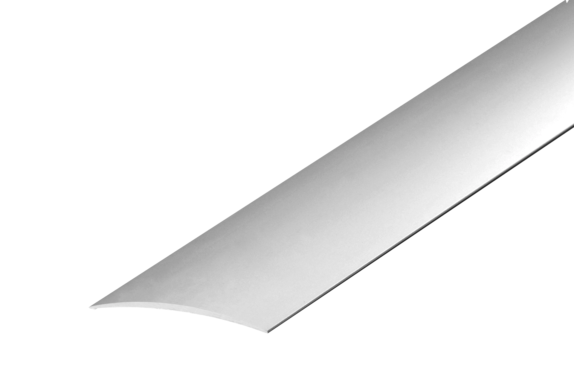 Oval aluminum threshold profile 60x5.1mm glued Cezar Silver Matt 1m