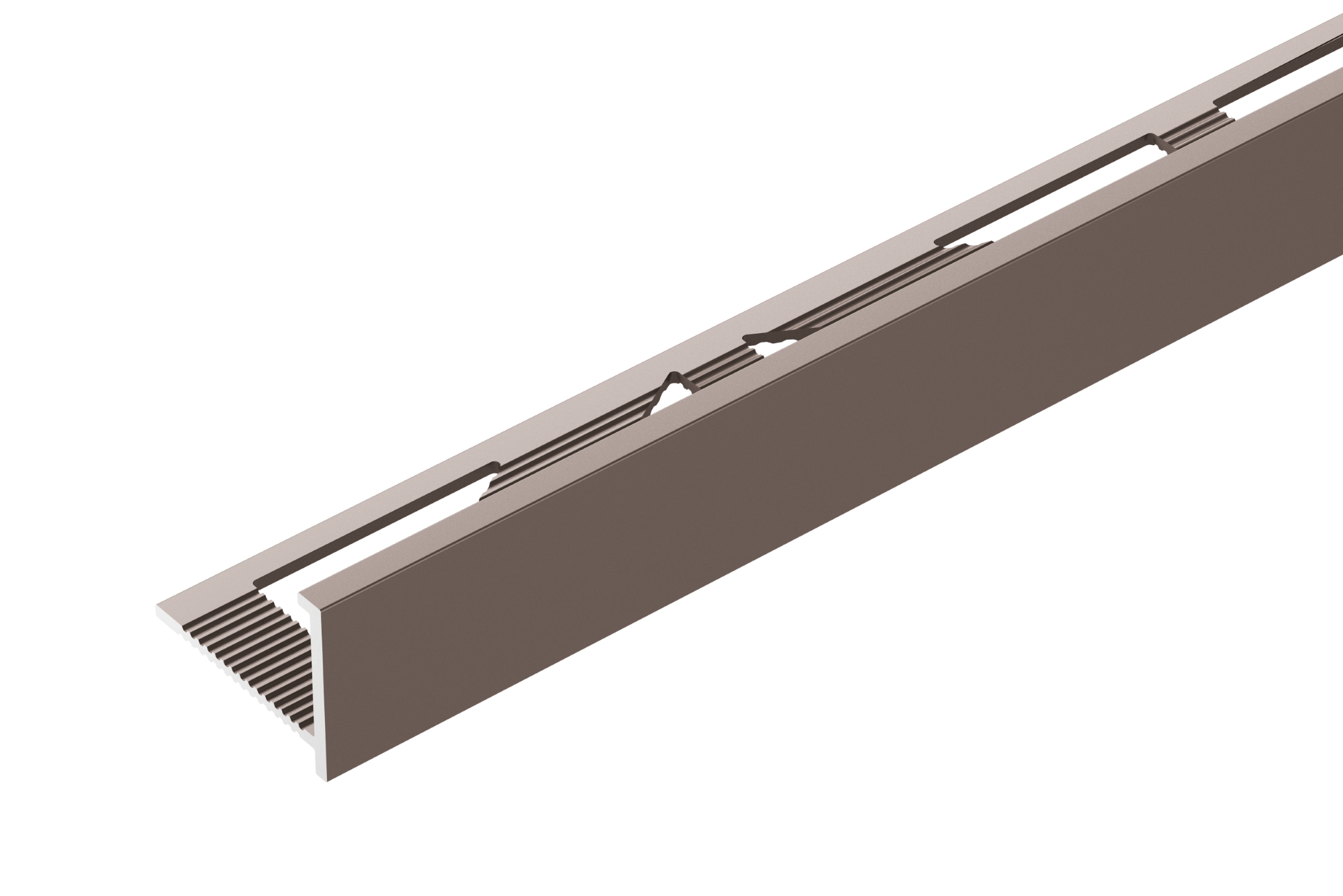 Profil do glazury aluminiowy narożny z krawędzią 10mmx18mm Cezar Szampan Mat 2,50m