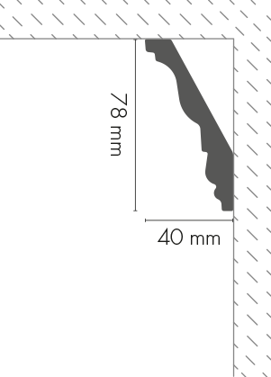 Listwa gzymsowa zdobiona LGZ-14 Cezar Biała 2,40m