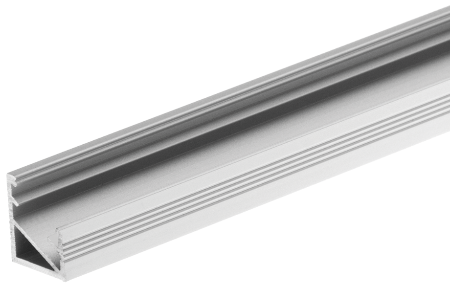 Listwa aluminiowa kątowa do taśmy LED 14x16,5mm Cezar Srebrny Mat 2m