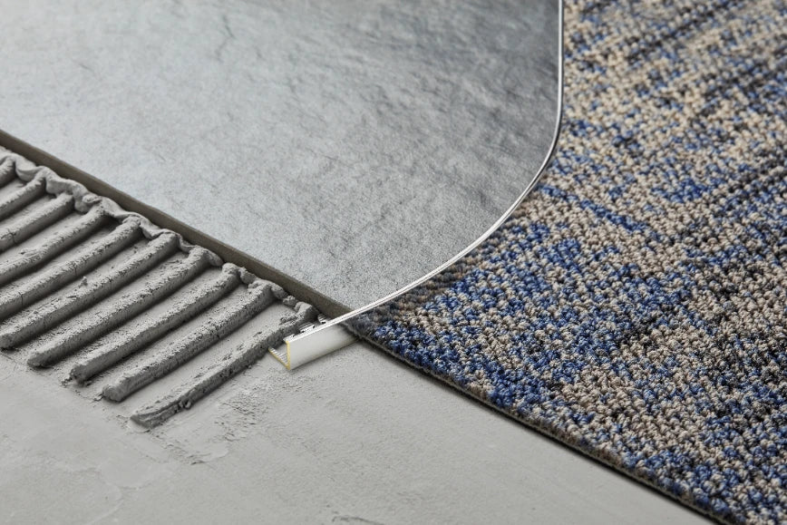 Profil do glazury aluminiowy narożny 8mm do łuków Cezar Naturalny 1m