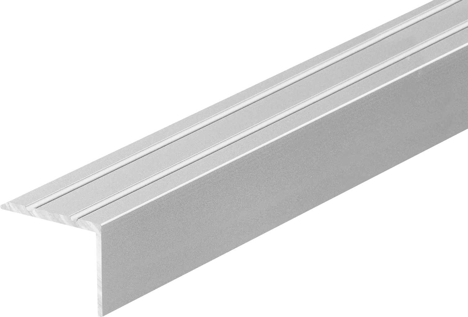 Narrow aluminum stair profile 25x20mm Cezar Silver Matt 2m