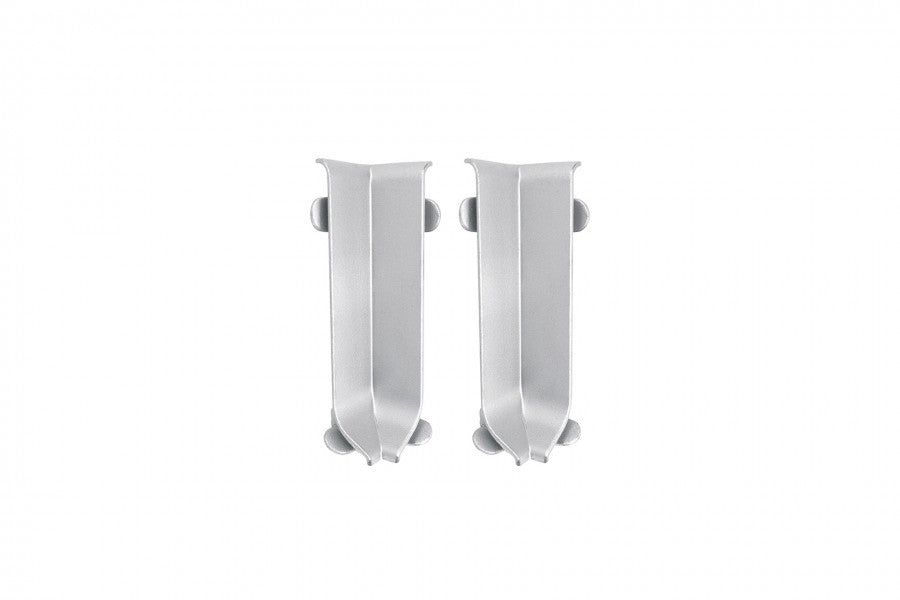Internal corner for skirting board 59mm 1 set = 2 pcs Cezar Silver Matte