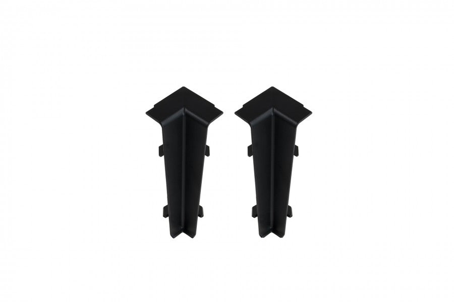 Narożnik wewnętrzny do listwy przypodłogowej Hi Line 23,4x75mm 1kpl=2szt Cezar Czarny RAL9005 Mat