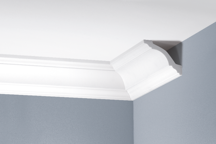 Smooth cornice strip LGG-29 Cezar White 2.40 m