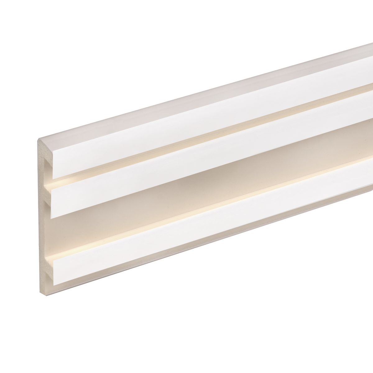 Skirting board PVC Status Line 80x15mm glued CEZAR White RAL9003 matt 2.20m