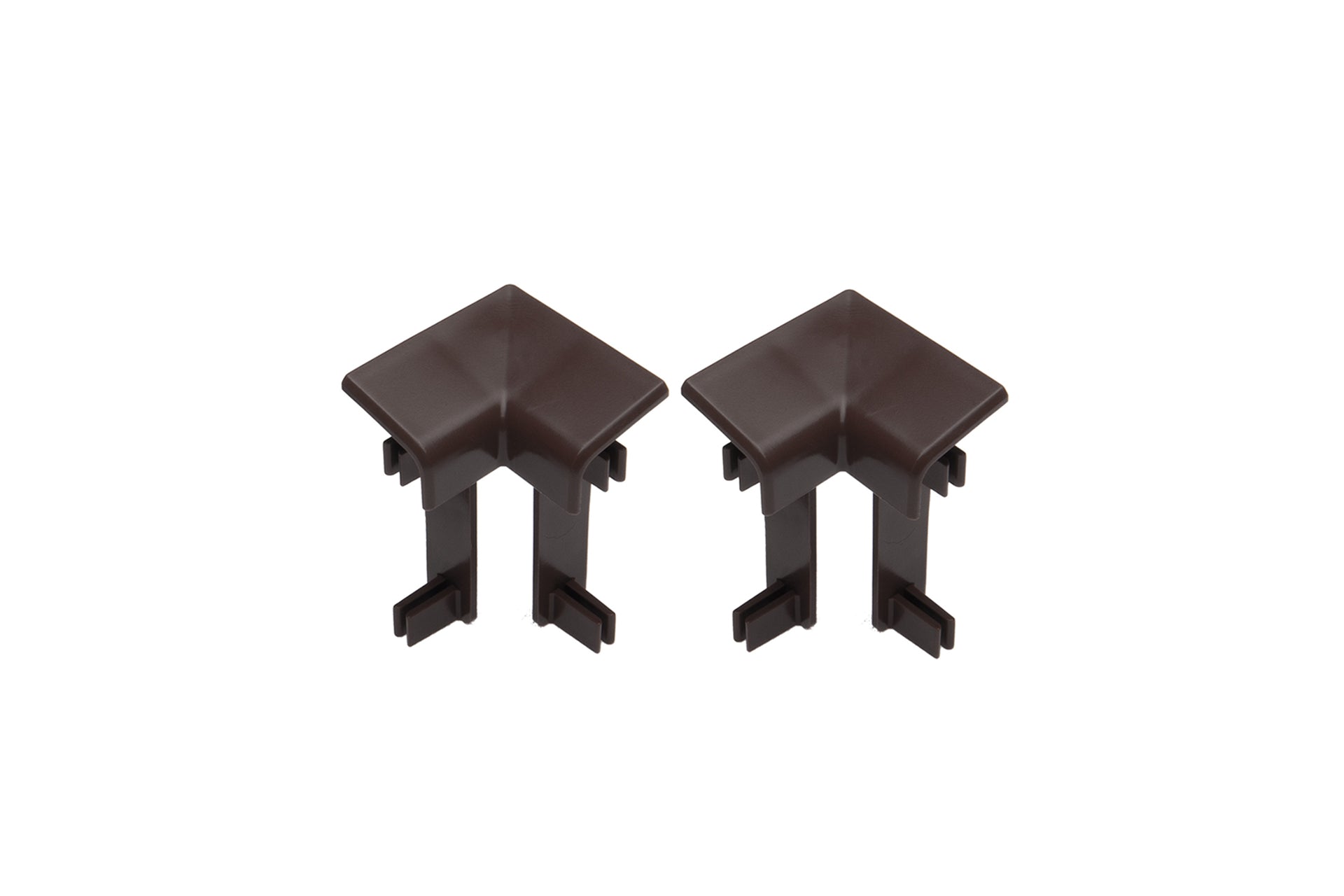 Narożnik wewnętrzny do listwy dywanowej ożebrowanej Cezar Brąz Czekoladowy RAL8019 Mat