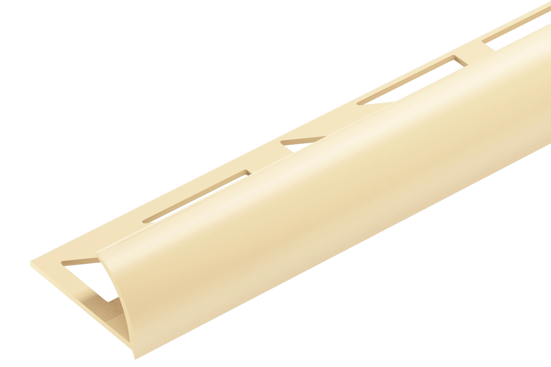 PVC external tile profile 10mm Cezar Ivory RAL1015 Matt 2.50m