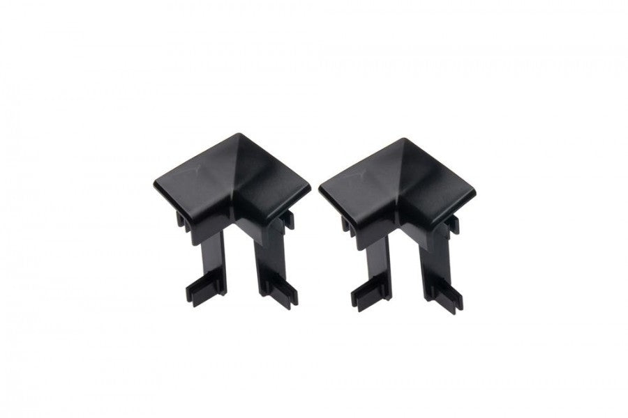 Narożnik wewnętrzny do listwy dywanowej ożebrowanej Cezar Czarny RAL9005 Mat