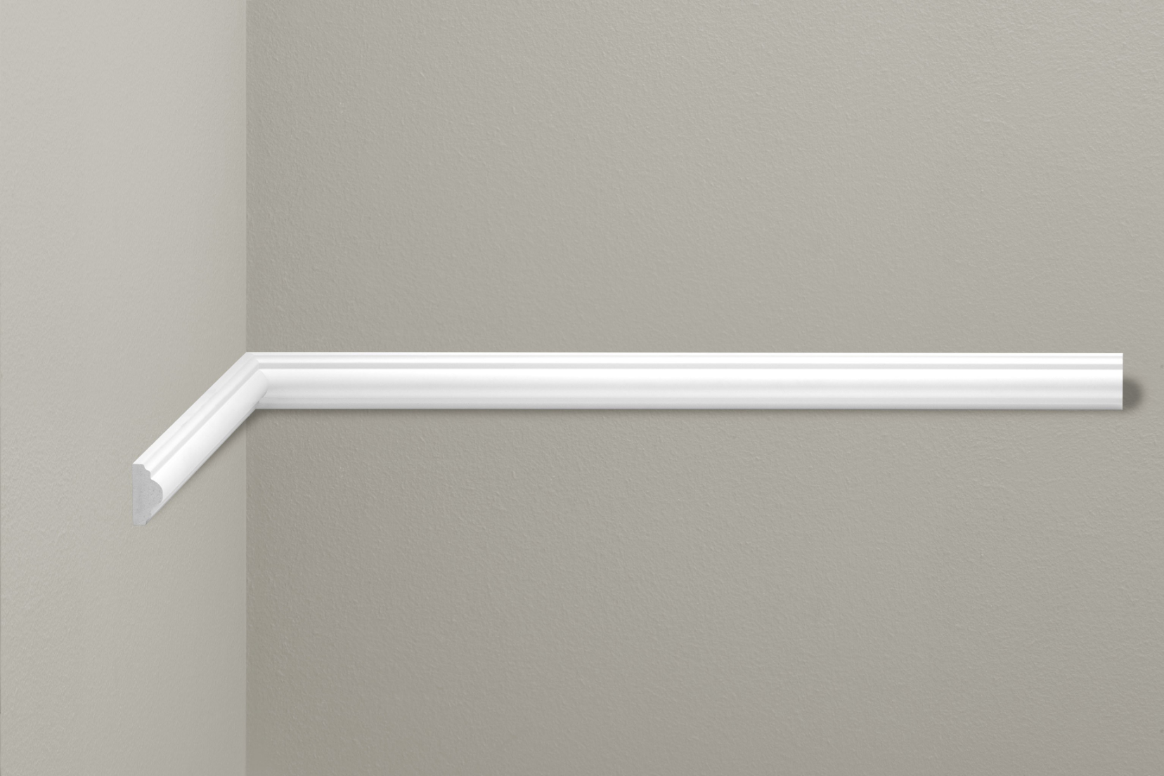 Listwa naścienna gładka LNG-26 Cezar Biały Mat 2,44m