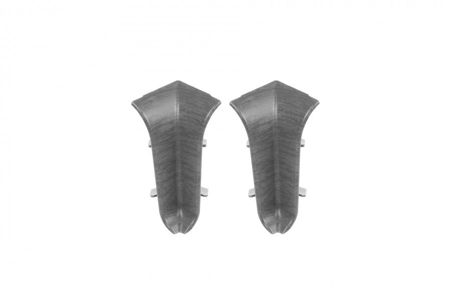Narożnik wewnętrzny do listwy przypodłogowej Classic 22x59mm 1kpl=2szt Cezar Dąb Szary Ciemny Mat