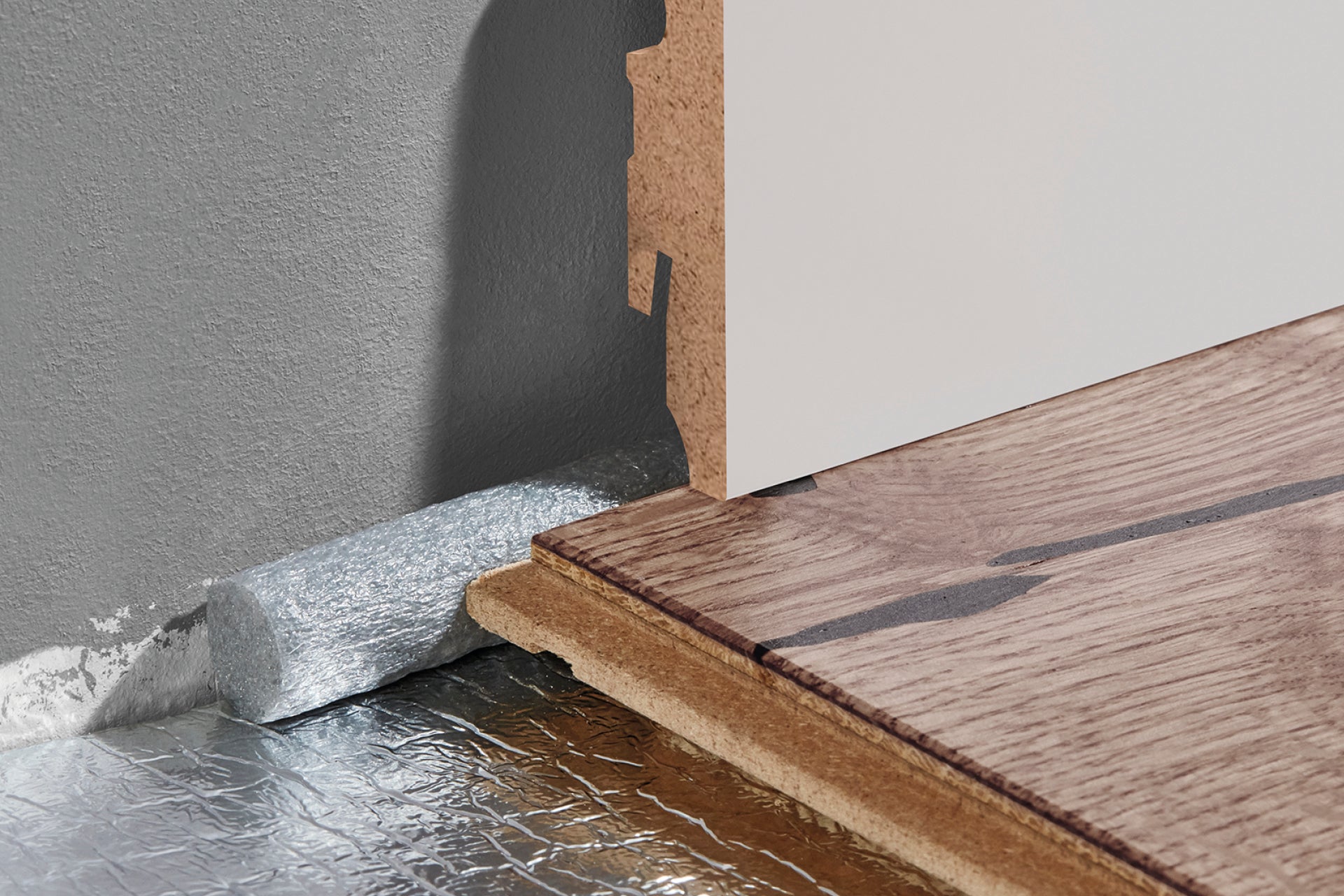 Listwa przypodłogowa zaokrąglona MDF 80x13mm Cezar Biały RAL9003 okleina półmat 2,20m