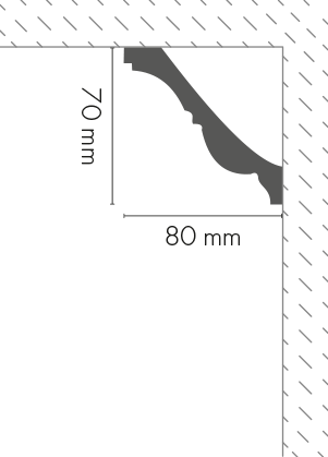 Listwa gzymsowa zdobiona LGZ-04 Cezar Biała 2,40m