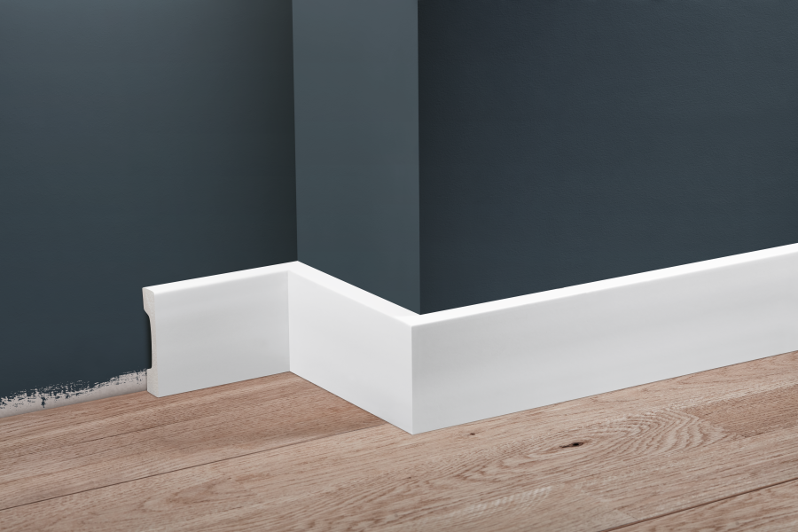 Listwa przypodłogowa LPC-23 68,4x15,3mm Cezar Biały Mat 2,44m