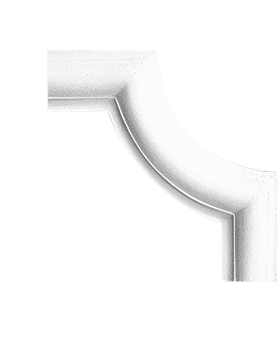 Corner for smooth wall strip 09-3 Cezar White