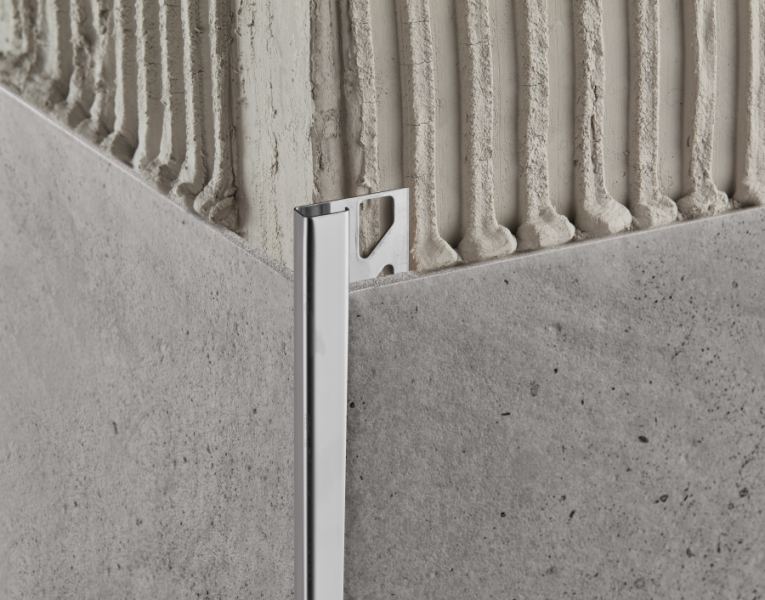 Stainless steel corner tile profile, equal, 10mmx32mm, Cezar Natural Gloss, 2.50m