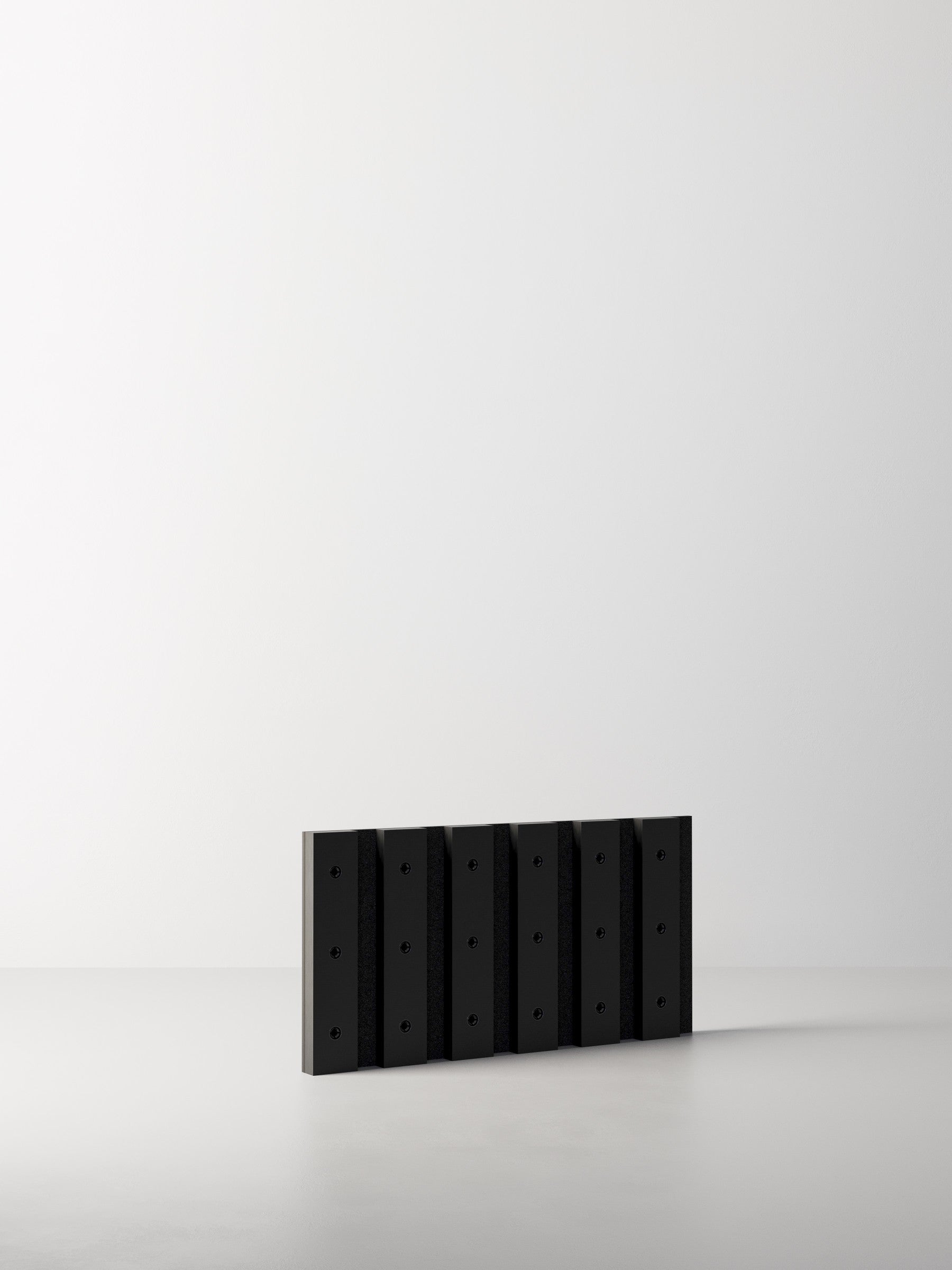 CLICKform panel mini 384mm + 6x lamel z gniazd. MURSO Czarny RAL9005 Mat 0,19m