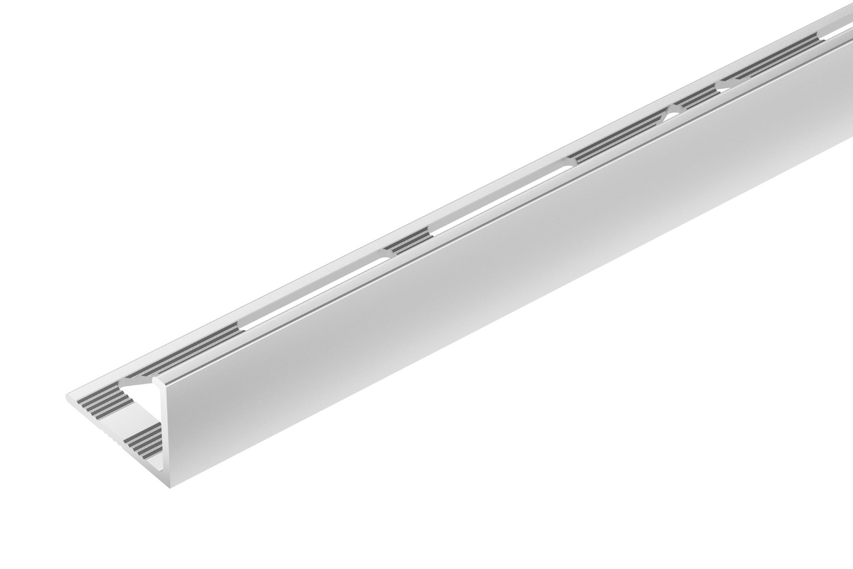 Profil do glazury aluminiowy narożny 12,5mm Cezar Srebrny El-Poler Połysk 2,50m