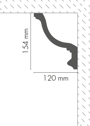 Listwa gzymsowa gładka LGG-18 Cezar Biała 2,40m