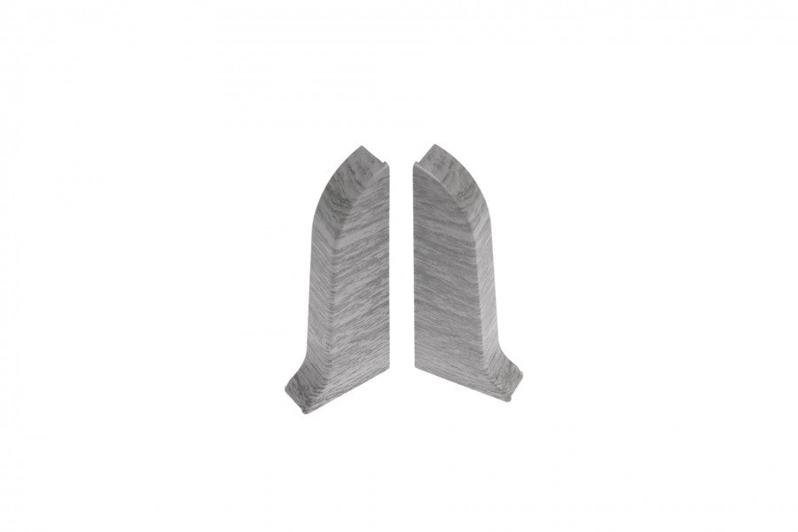 End caps for Classic skirting board 22x59mm 1 set = 2 pcs (L+R) Cezar Light Grey Oak Matte