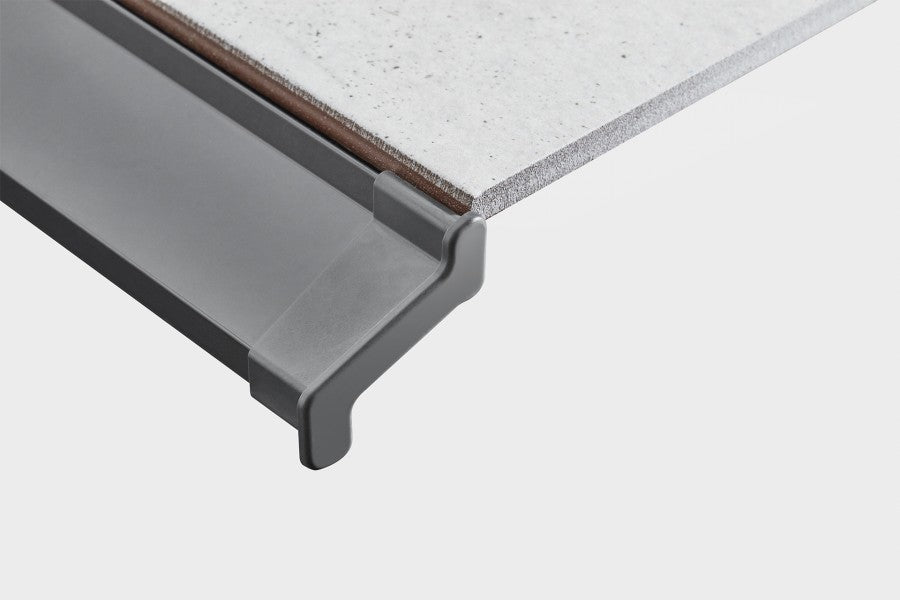 Zaślepki do glazury okap balk. 32,2x101,8mm Cezar Szary Ciemny RAL7037 Mat