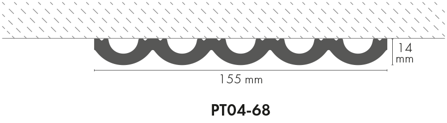 Panel ścienny THALIA04 155x14mm Cezar Biały mat 2,80m