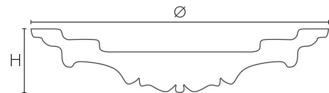 Rozeta R-25 Cezar Biały Mat