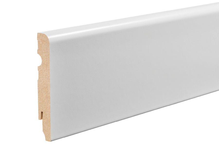 Listwa przypodłogowa MDF zaokrąglona 100x16mm Cezar Biały RAL9003 lakier półmat 2,20m