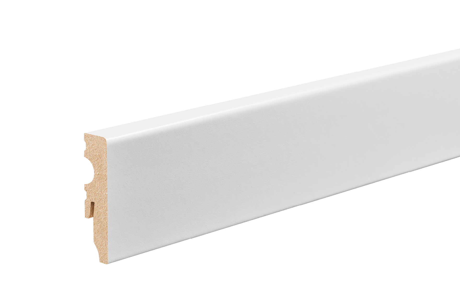 Listwa przypodłogowa kwadratowa MDF 58x14,5mm Cezar Biały RAL9003 lakier półmat 2,20m