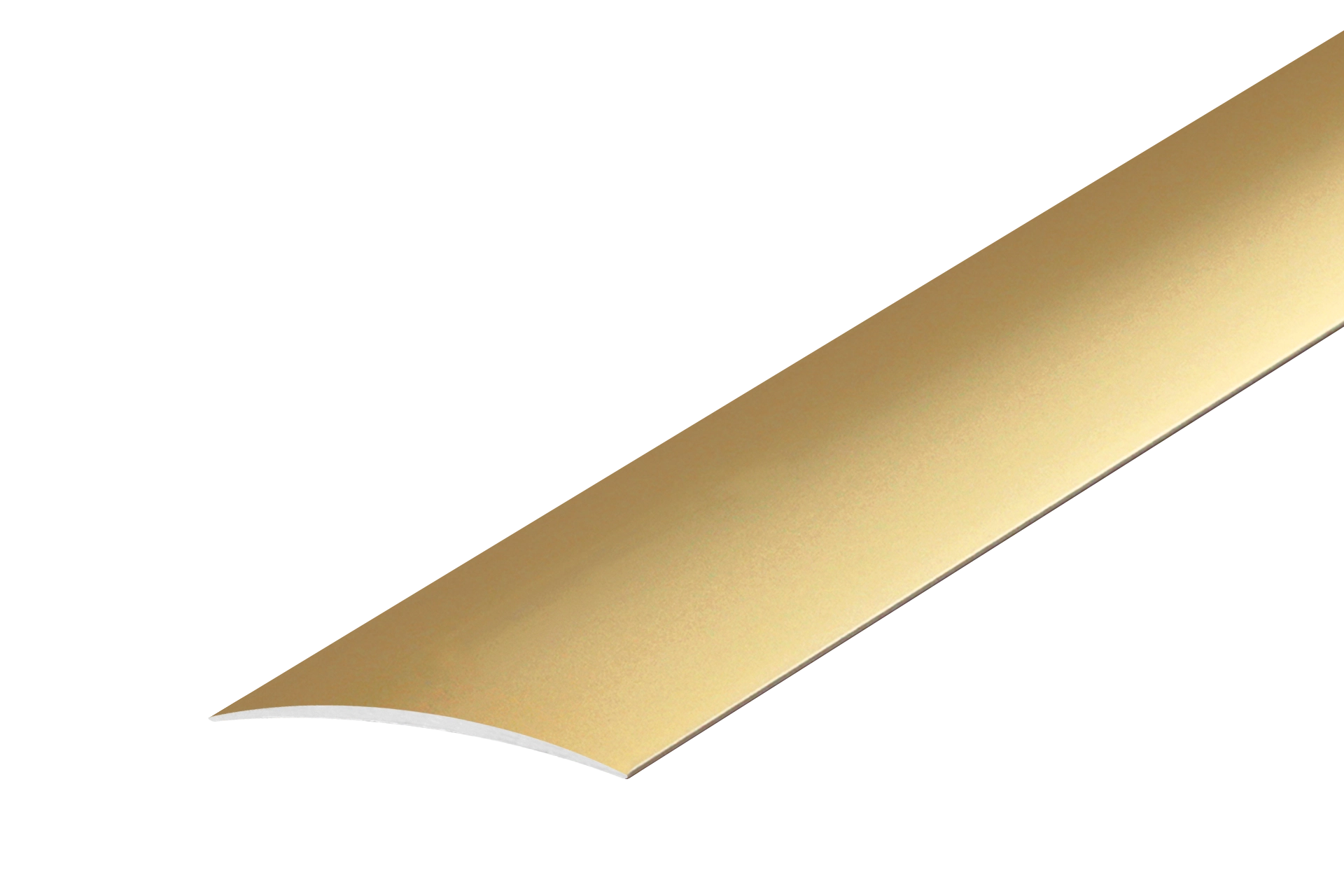 Oval aluminum threshold profile 60x5.1mm glued Cezar Gold Matt 1m