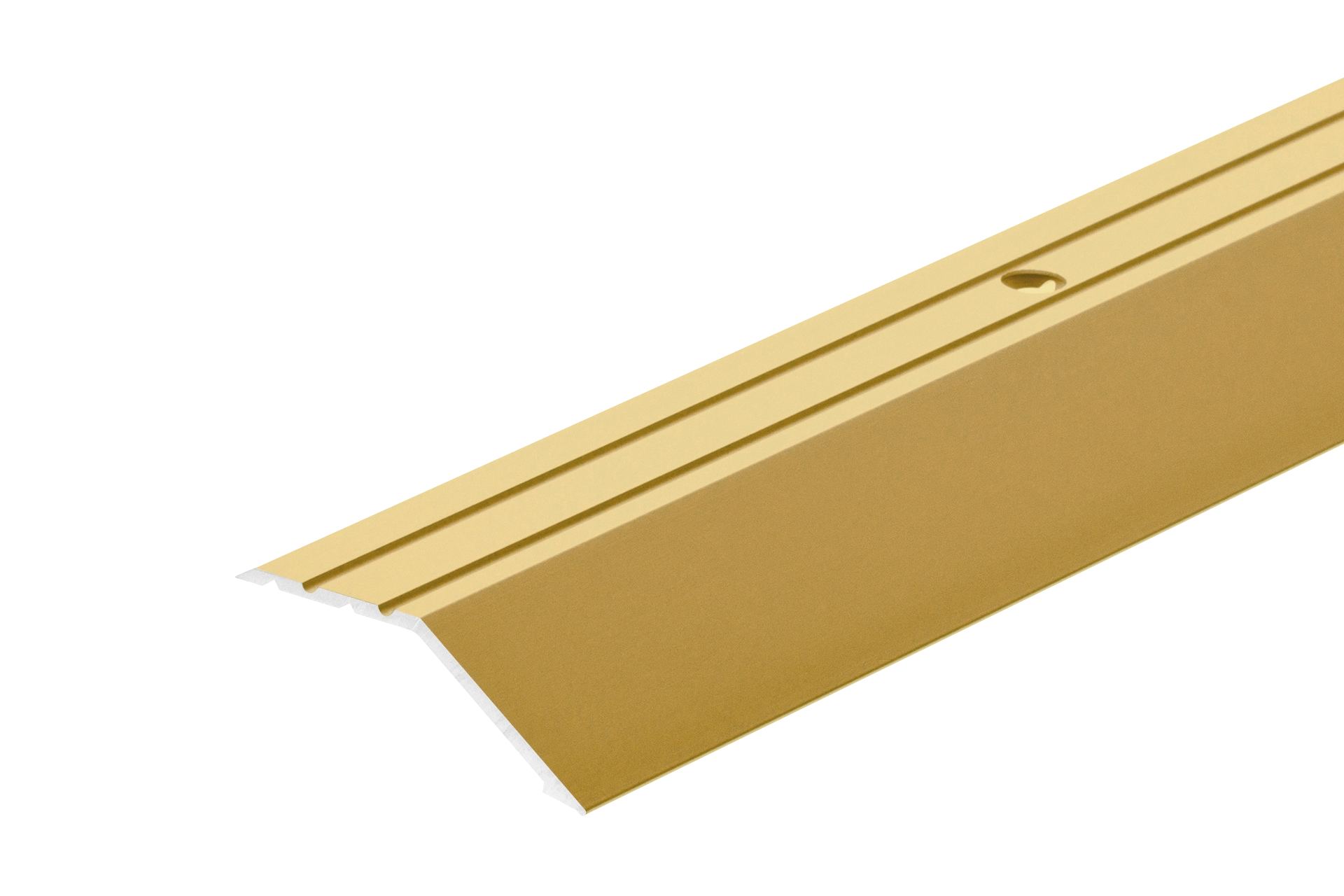 Profil progowy skośny aluminiowy 46x16mm Cezar Złoty Mat 1m