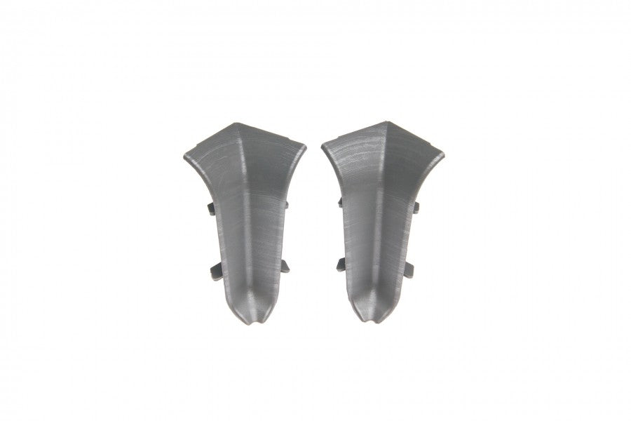 Narożnik wewnętrzny do listwy przypodłogowej Classic 22x59mm 1kpl=2szt Cezar Aluminium szczotkowane Mat