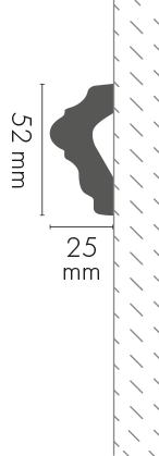 Listwa naścienna zdobiona LNZ-04 Cezar Biały 2,40m
