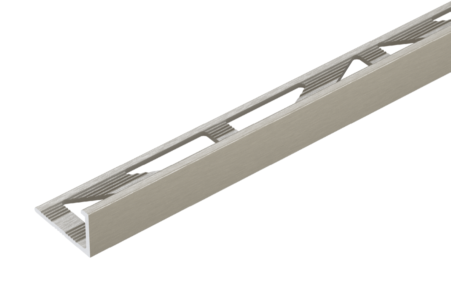 Profil do glazury aluminiowy narożny 8mm Cezar Tytan Szczotkowany mat 2,50m