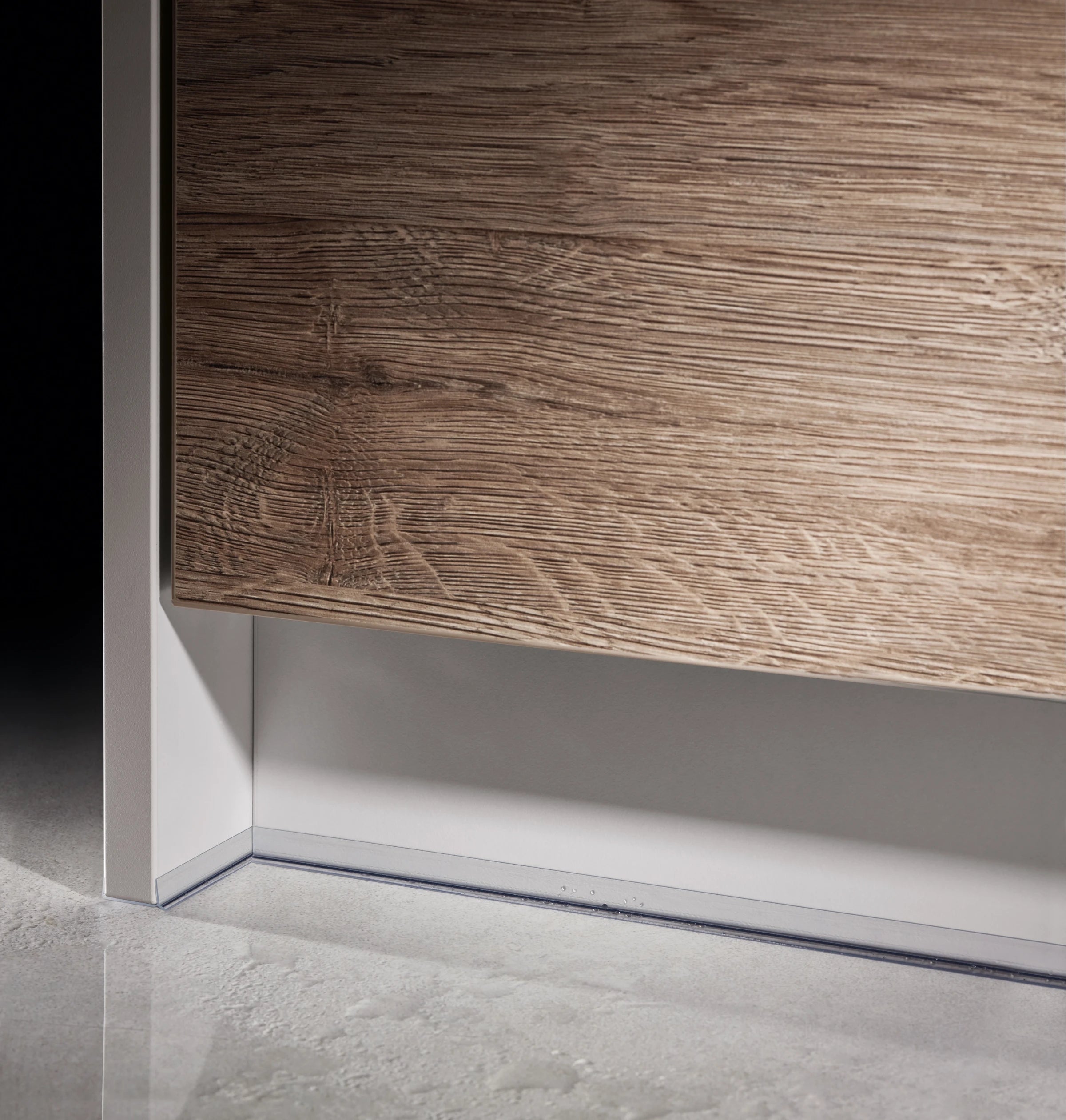 Cezar PVC skirting seal Transparent Matt 3m