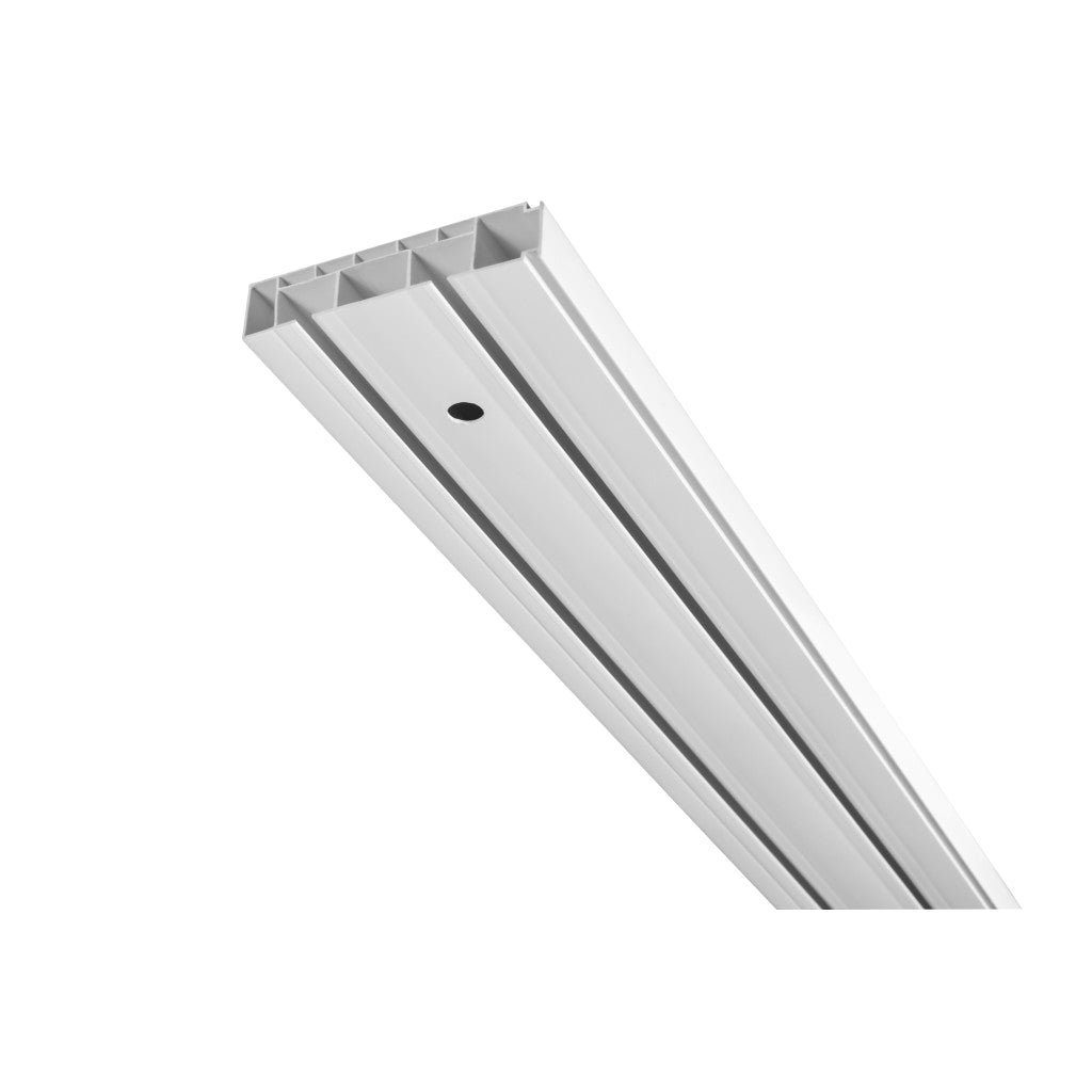 Double PVC ceiling rail + accessories PROLINE2 Cezar White 3m