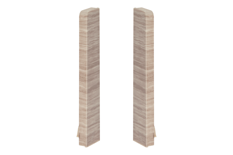 MASTERLINE skirting board end caps 13x80mm 1 set = 2 pcs (L+R) Cezar Chalky brown Mat
