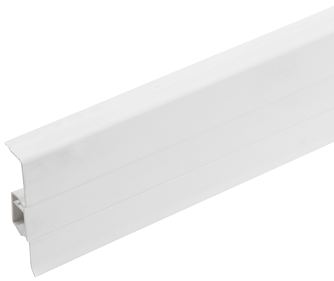 Плинтус из ПВХ Cezar60 20x60 мм, белый RAL9003, матовый, 2,50 м