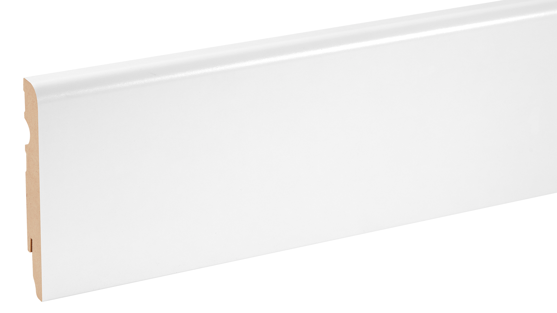 Listwa przypodłogowa MDF zaokrąglona 100x16mm Cezar Biały RAL9003 okleina półmat 2,20m