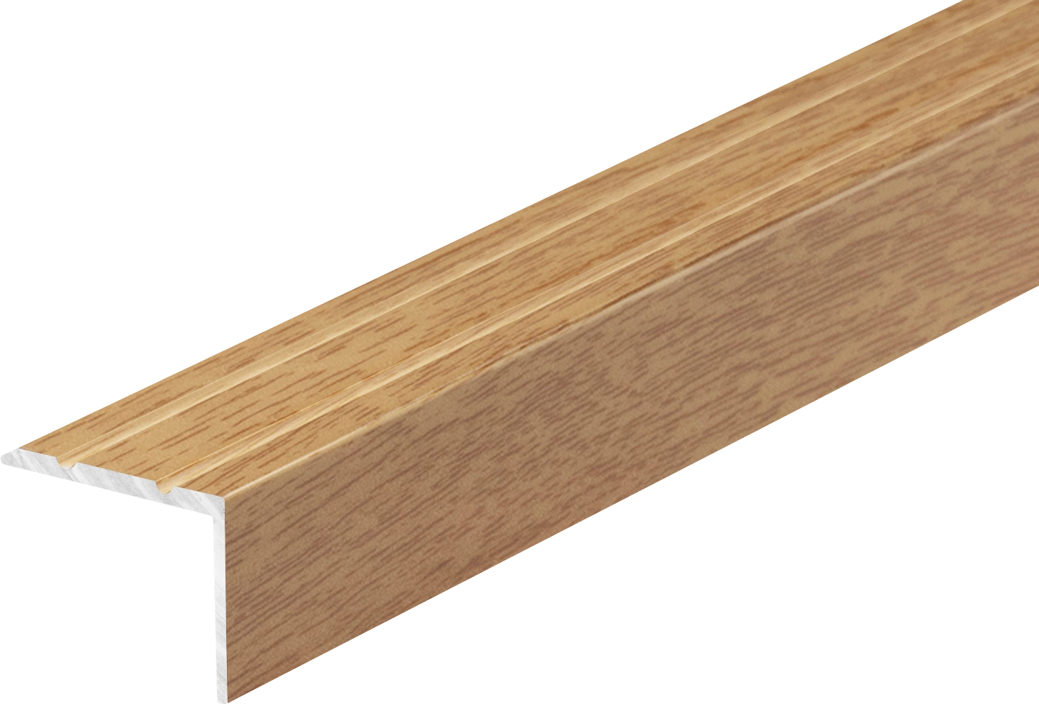 Narrow aluminum stair profile 25x20mm Cezar Noble Oak Matte 1.35m