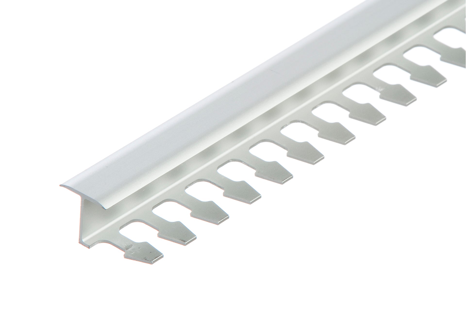 Profil do glazury aluminiowy dylatacyjny 15x12mm do łuków Cezar Srebrny Mat 2,50m