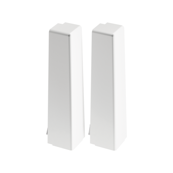 External corner for MASTERLINE skirting board 13x80mm 1 set = 2 pcs Cezar White RAL9003 Matt