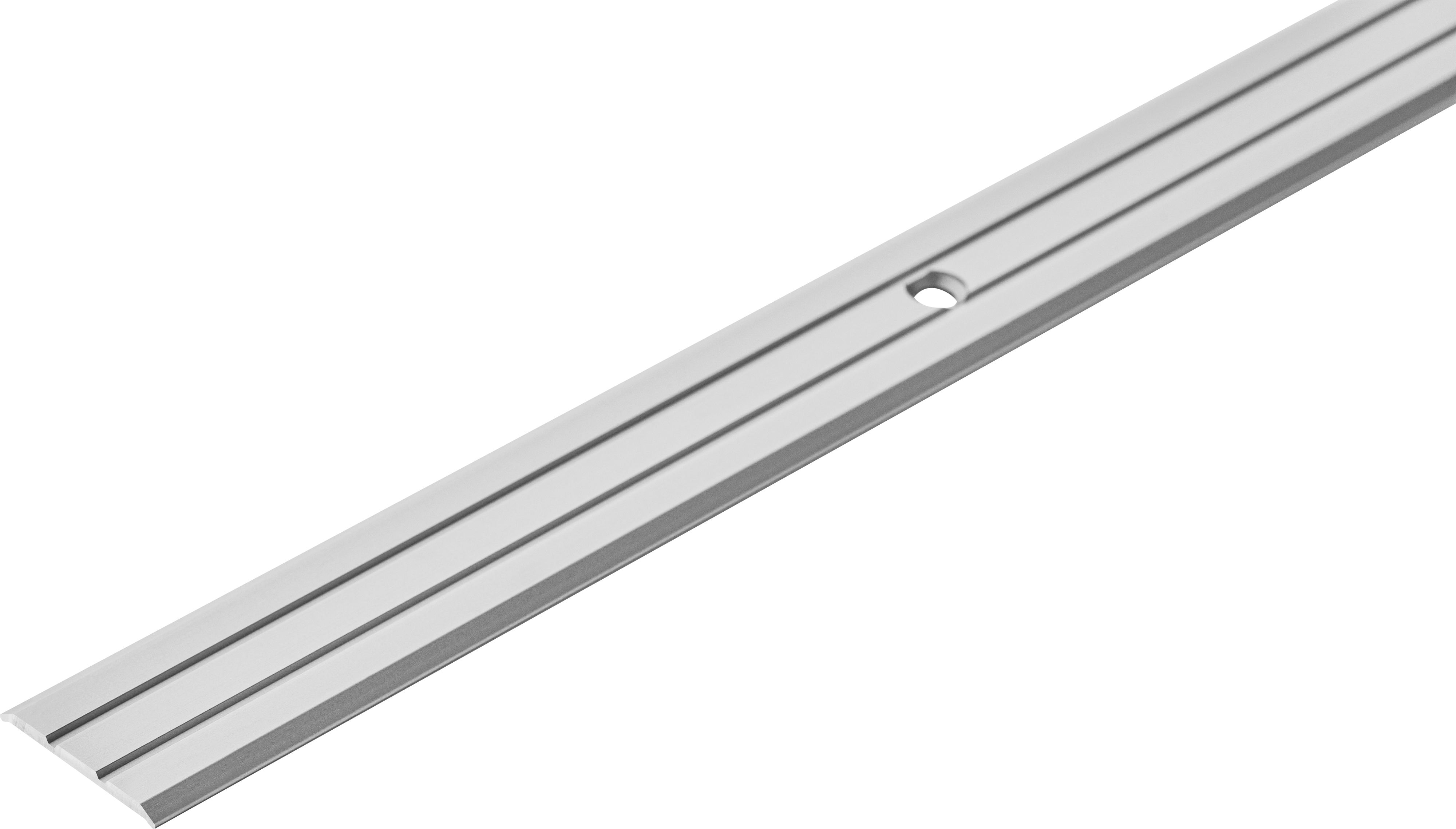 Profil progowy płaski aluminiowy 25mm Cezar Srebrny Mat 2m