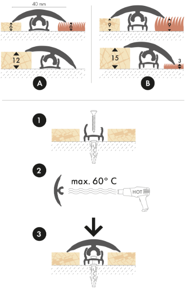 Listwa wykończeniowa PVC flex line Cezar Klon Górski Mat 12m