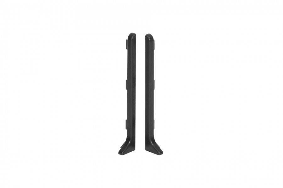 Zaślepki do listwy przypodłogowej 80mm 1kpl=2szt(L+P) Cezar Szary Ciemny RAL7021 Mat