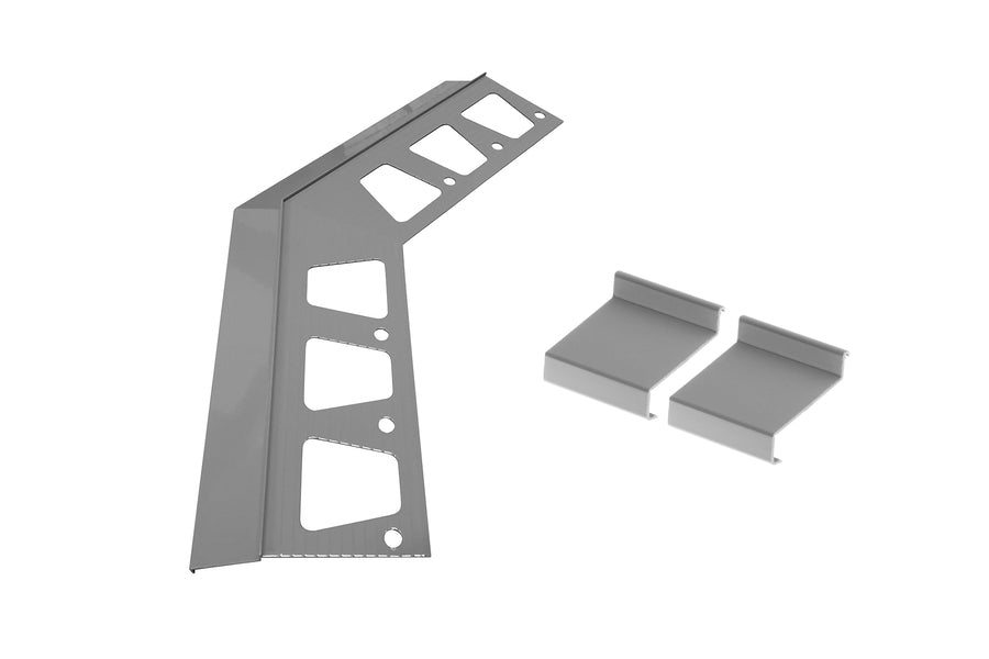 Zestaw zakończeń do OKAP100 NZ135+LL2 Cezar Szary Ciemny RAL7037 Połysk